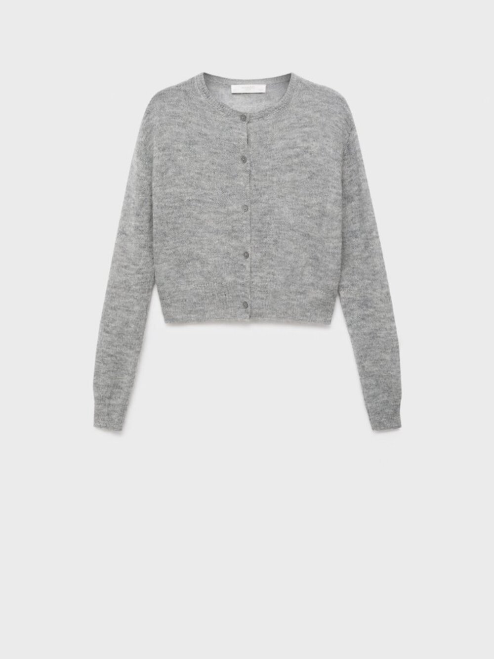 Short alpaca wool-blend cardigan